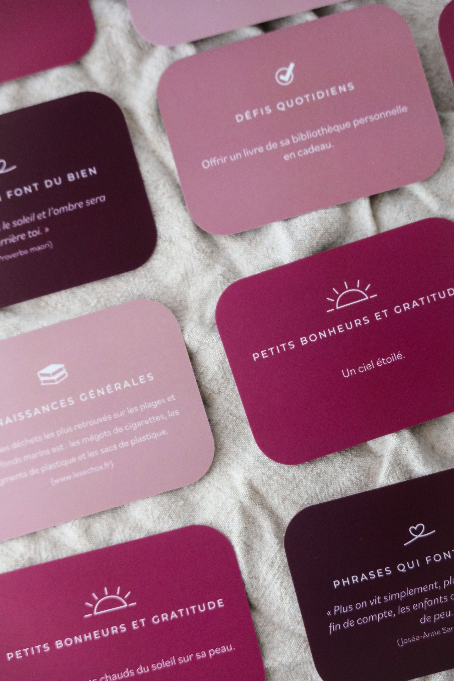 ESSENTIELLES - 100 jours de cartes inspirantes ET son Présentoir en bois