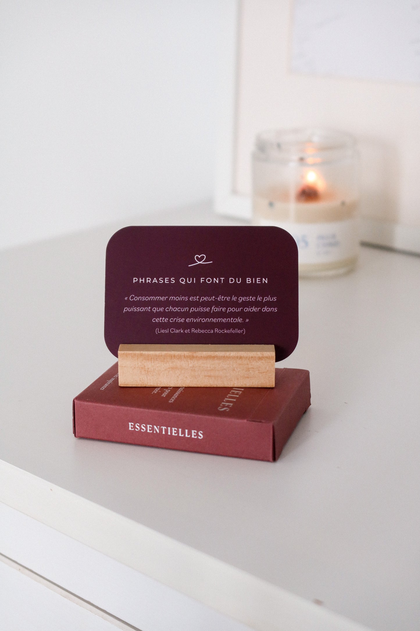 ESSENTIELLES - 100 jours de cartes inspirantes ET son Présentoir en bois